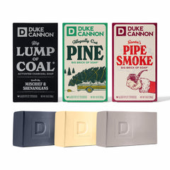 Savon Duke Cannon Big Brick au charbon, bloc solide pour une douche tonifiante.