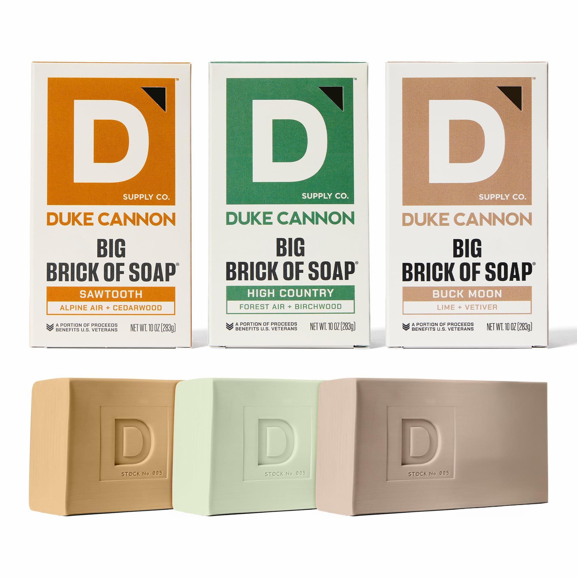 Duke Cannon bloque jabon Sawtooth con aroma de pino para uso diario