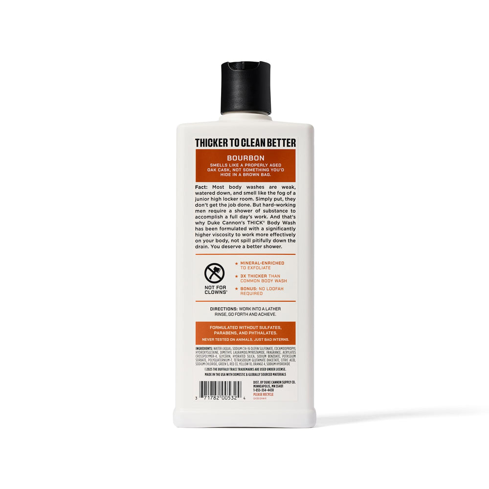 Duke Cannon Bourbon Gel de Ducha frasco de 18 oz para larga duración