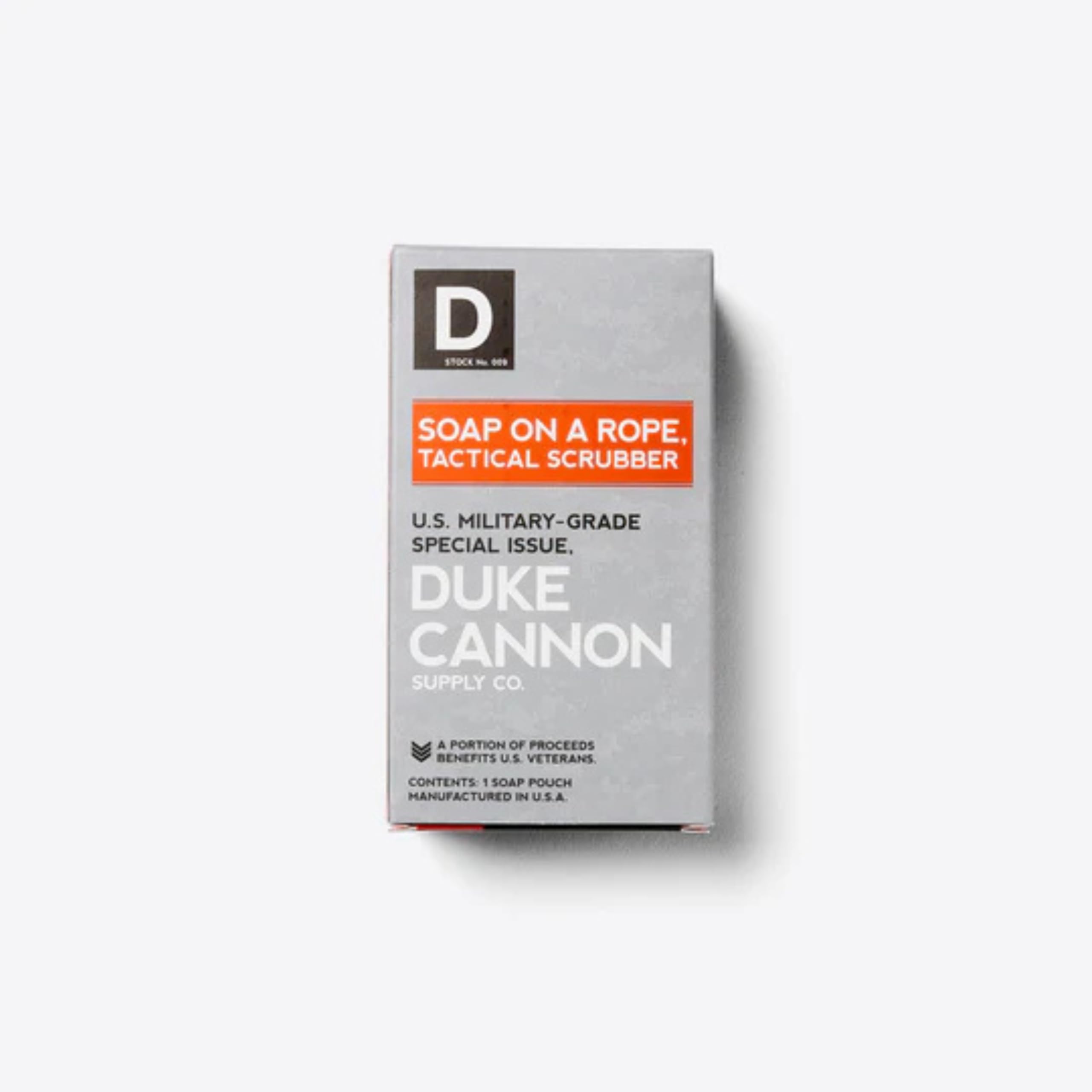 Duke Cannon jabón en barra dentro de la bolsa, listo para usar