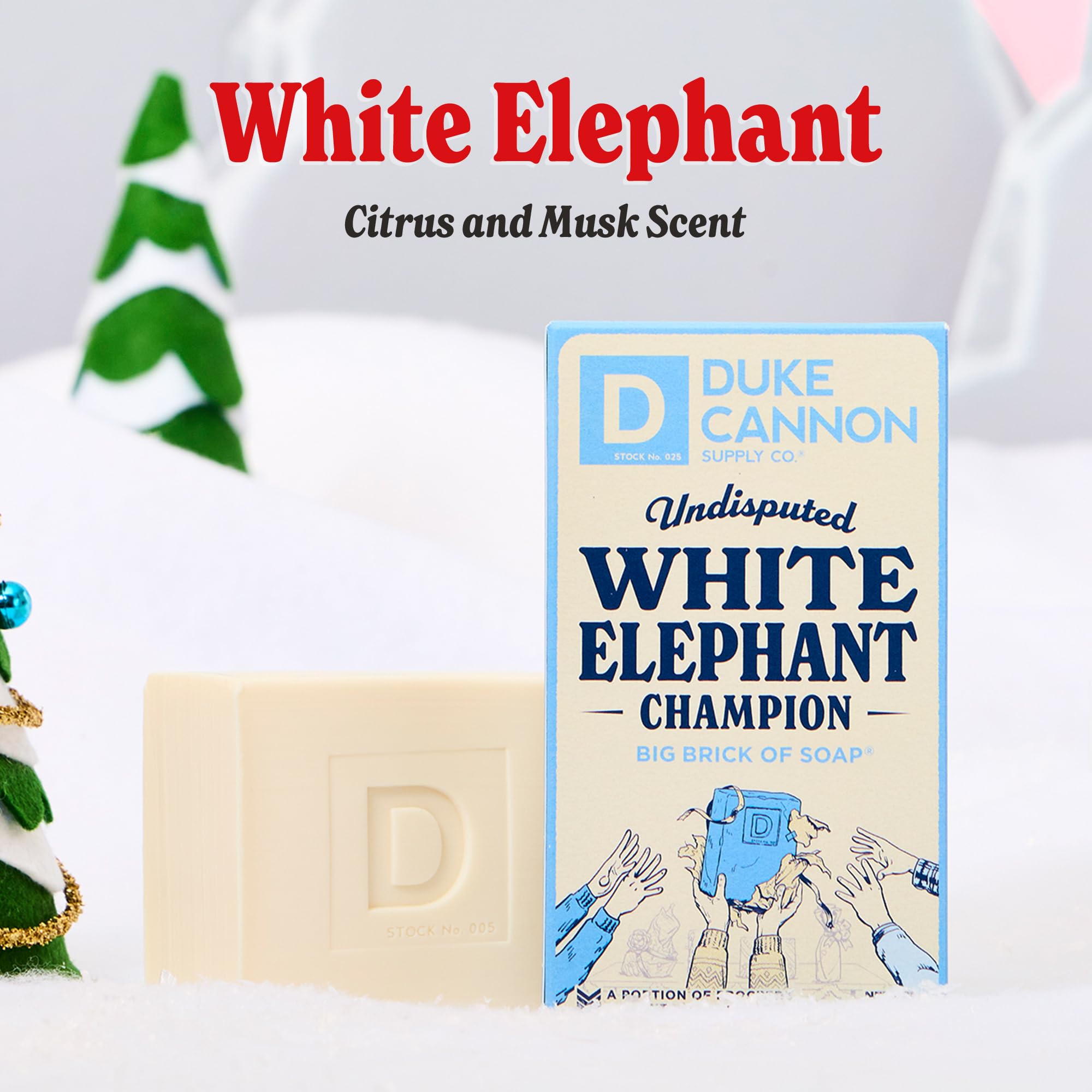 Duke Cannon Jabon Navideño: textura densa para limpieza eficiente.