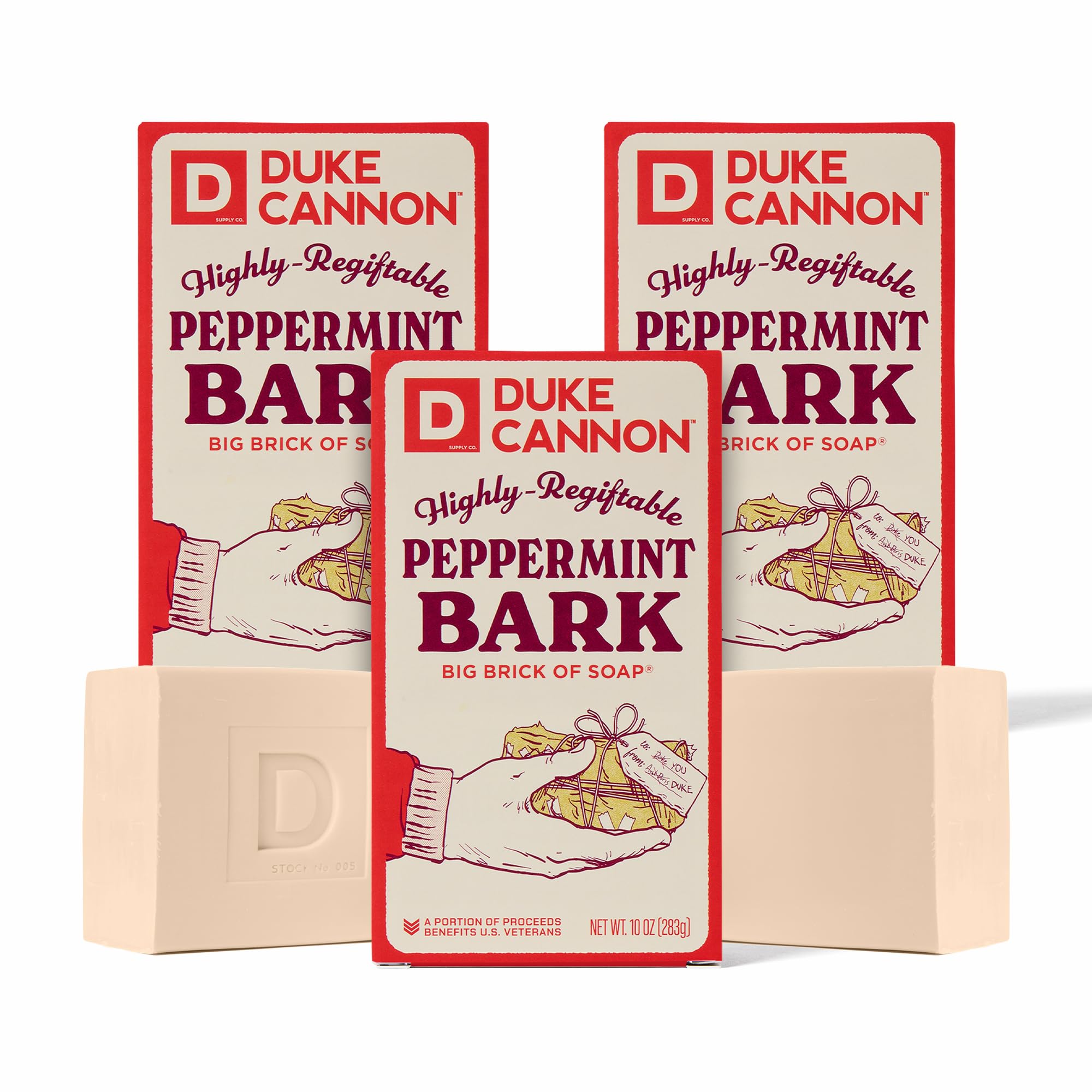 Duke Cannon Big Brick de jabón grande con aroma a menta, para una ducha revitalizante diaria.