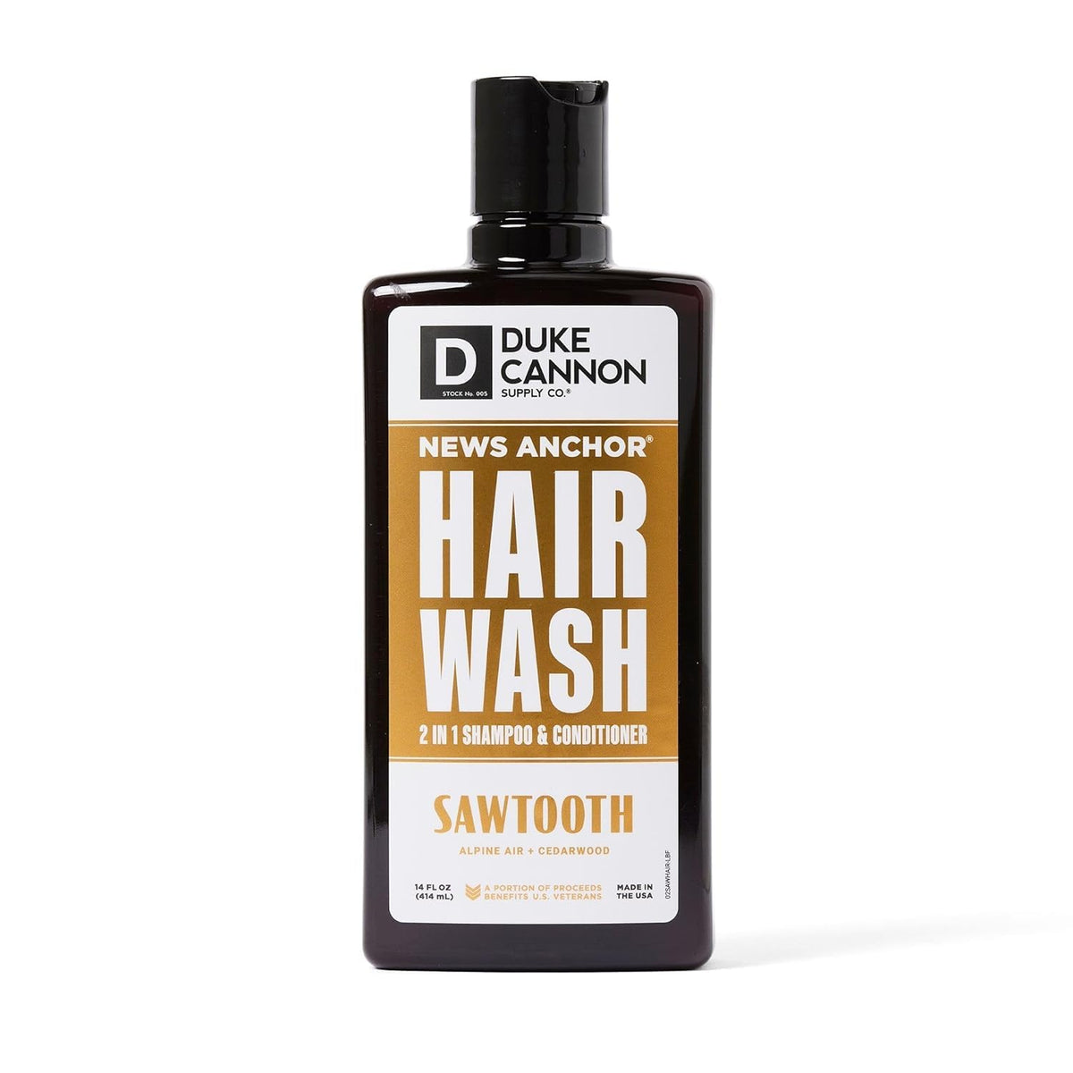 Duke Cannon News Anchor 2-en-1 Sawtooth: botella, cabello suave y manejable