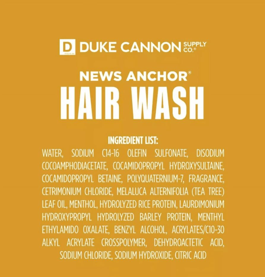 Duke Cannon News Anchor 2-en-1 Sawtooth: ingredientes naturales como coco y keratina
