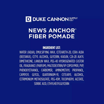 Duke Cannon News Anchor Fiber Pomade, aplicación manual fácil y rápida
