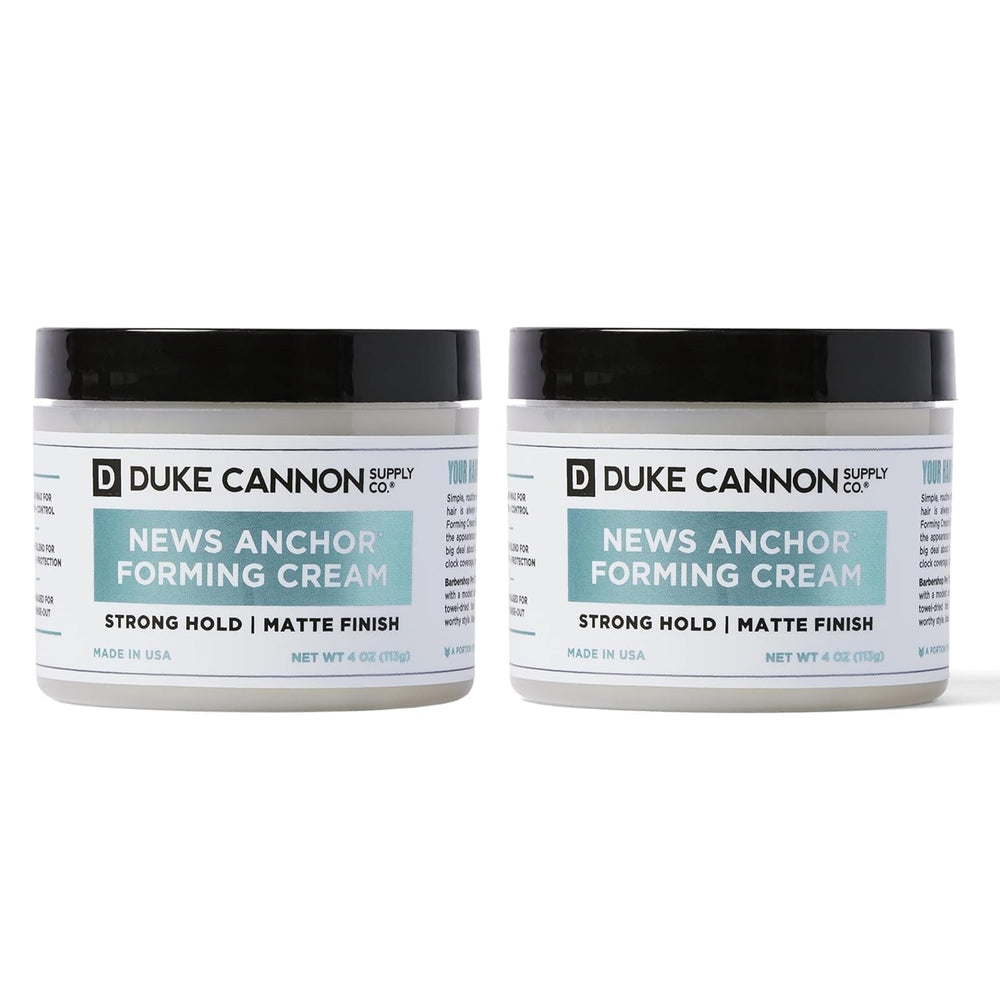 Duke Cannon News Anchor Forming Cream para aplicación en mano con control