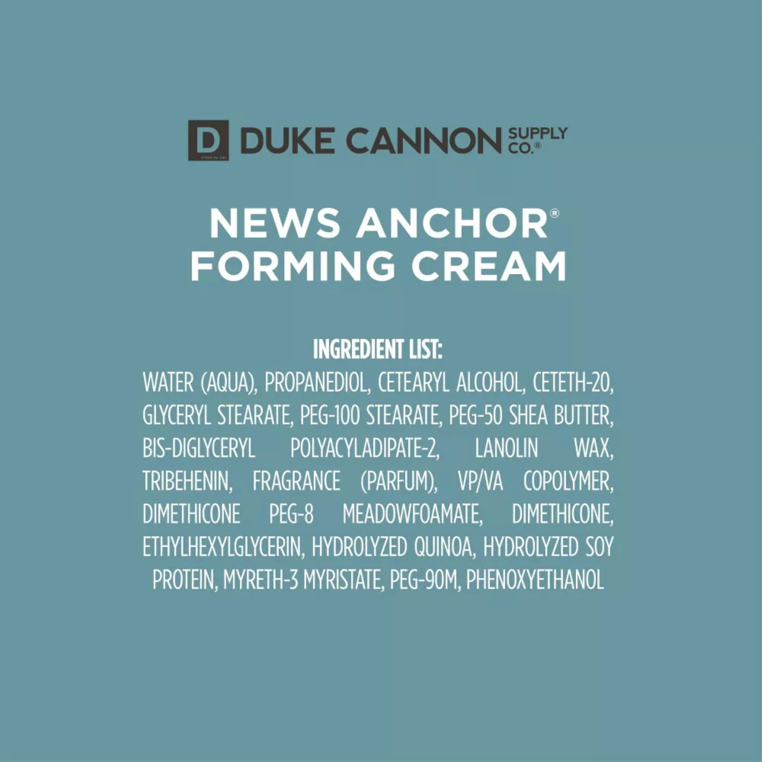 Duke Cannon News Anchor Forming Cream cabello definicion y forma