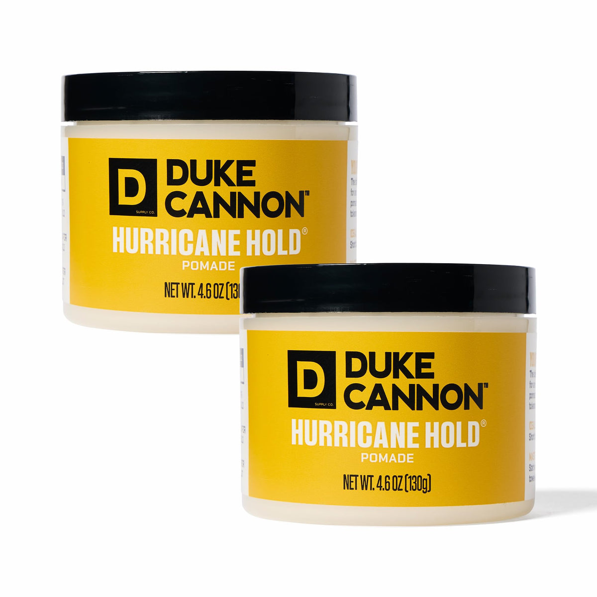 Duke Cannon News Anchor Hurricane Hold Pomade en empaque visible, fijación duradera para todo el día.