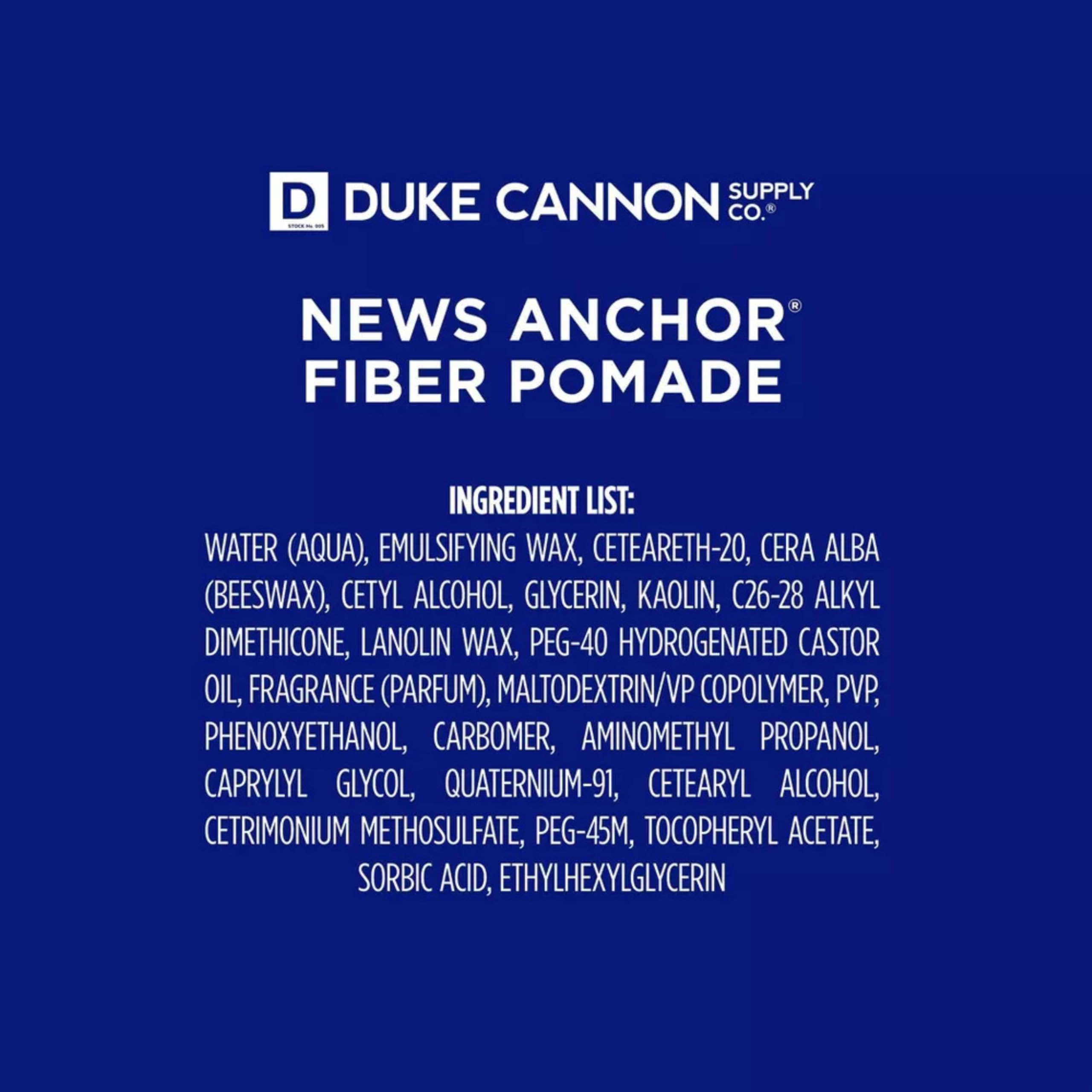 Duke Cannon News Anchor Pomada de Fibra 2-Pack: se enjuaga fácilmente