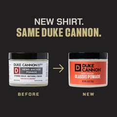Duke Cannon News Anchor Pomada, acabado mate para un look natural.
