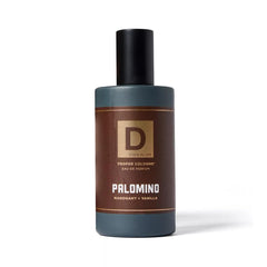 Duke Cannon Palomino bottle in soft lighting evokes timeless masculinity and refined presence.