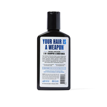 Duke Cannon con proteínas de arroz y cebada para fortalecer el cabello.