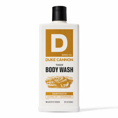 Duke Cannon Sawtooth: botella grande para ducha con espuma abundante.