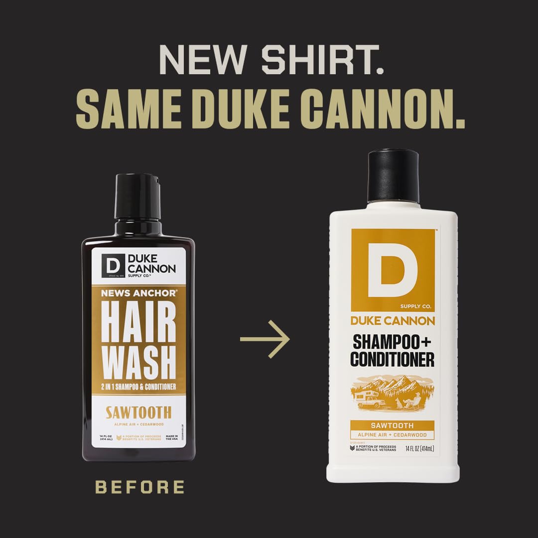 Menthol du Duke Cannon Sawtooth 2-en-1 offrant fraîcheur après lavage.