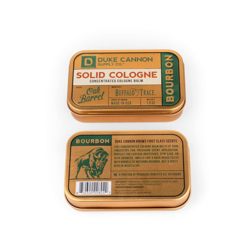 Duke Cannon Bourbon notes evoke oak and bourbon heritage.