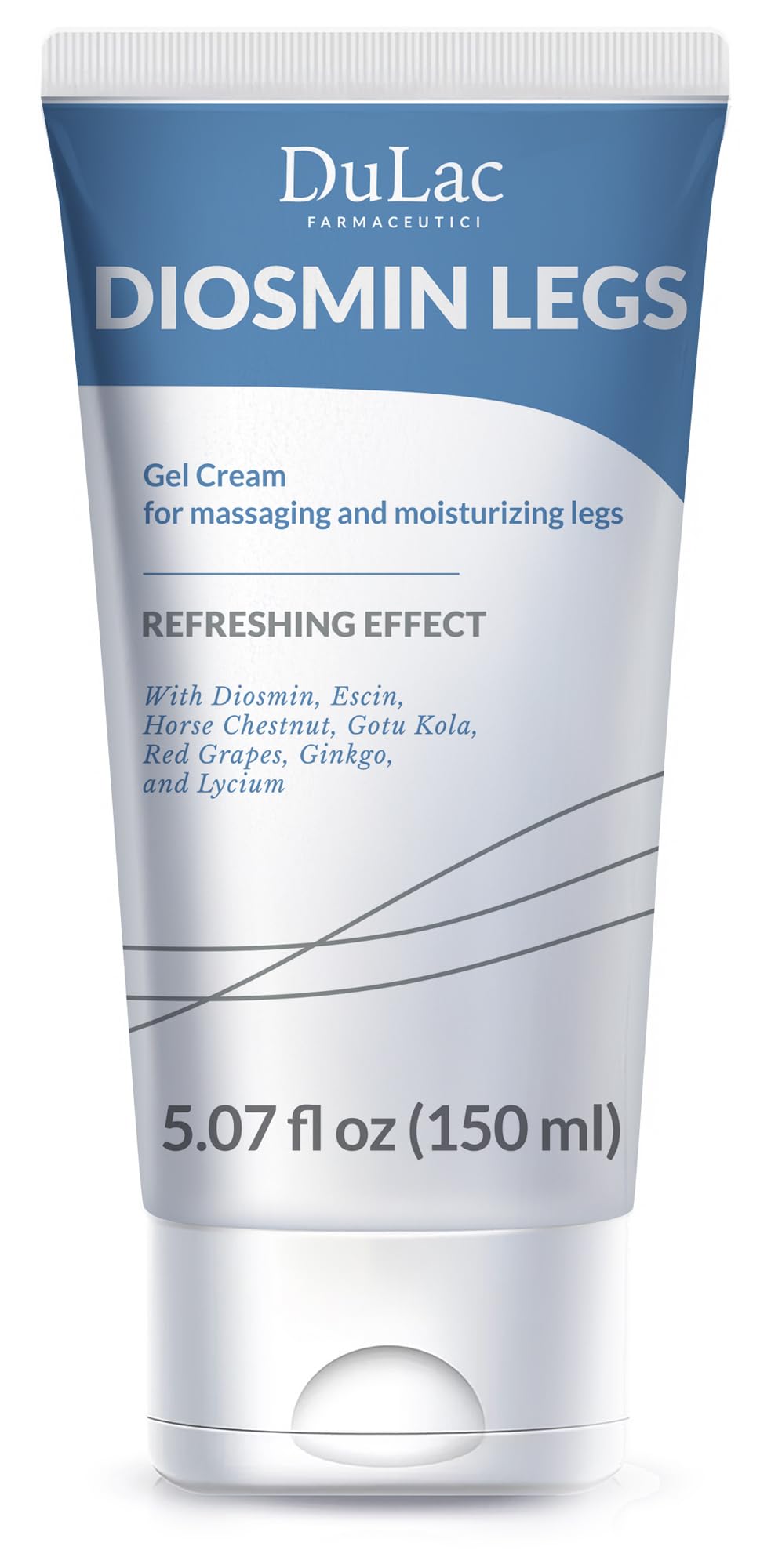 DULÀC Diosmin Piernas Gel crema, embalaje práctico para uso diario.