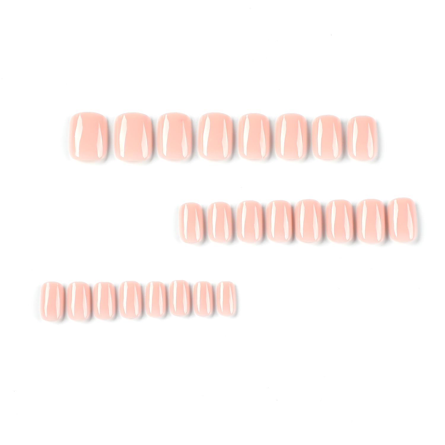 Uñas acrílicas Dulyork con brillo y diseño nude para eventos.