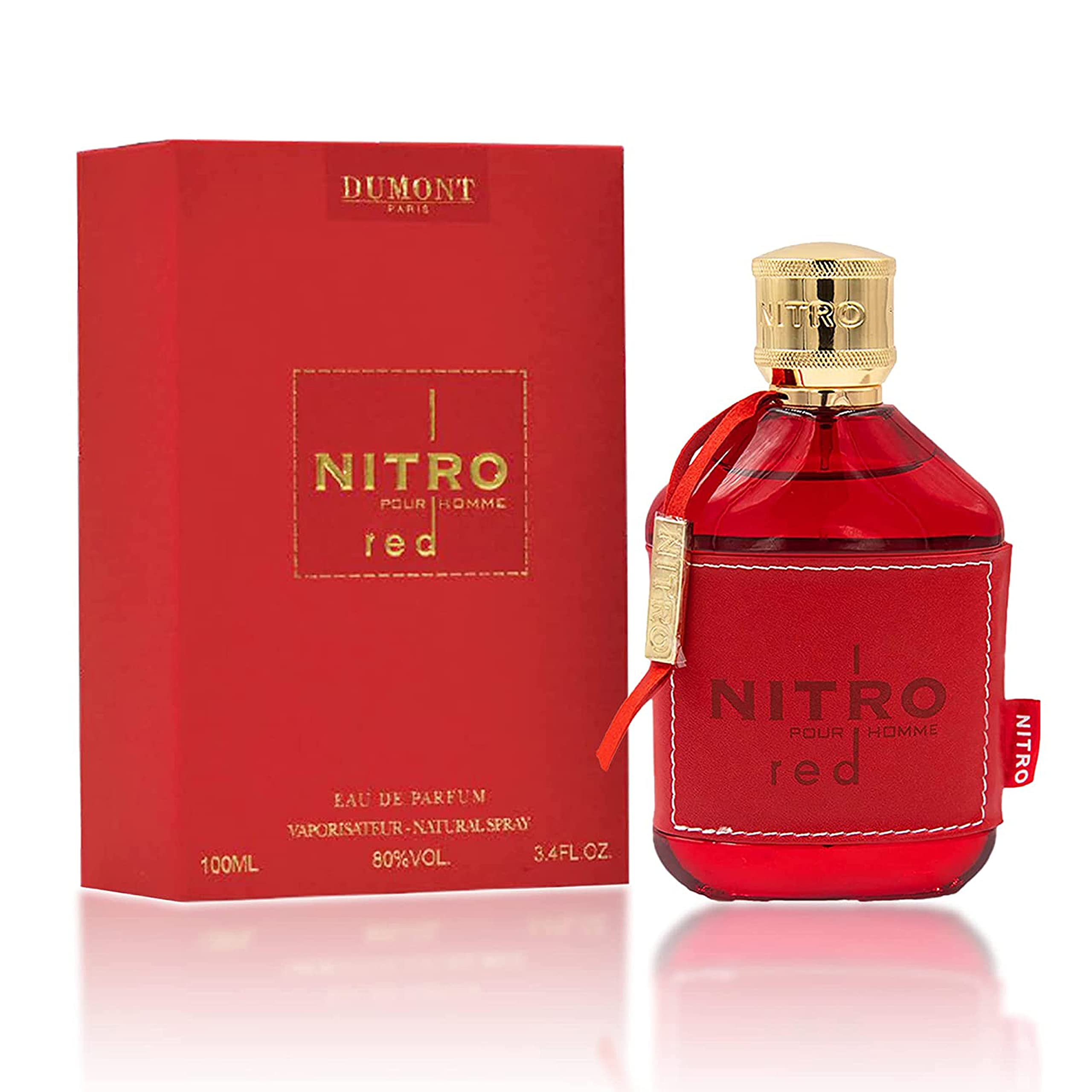 Dumont NITRO RED, botella frontal, lujo para ocasiones especiales.