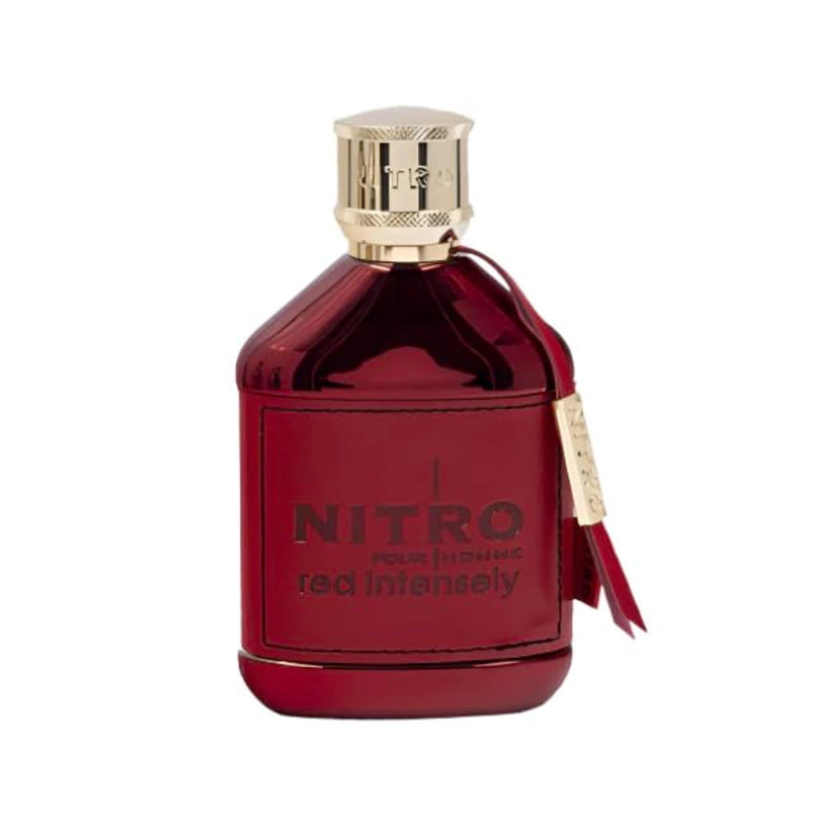 Dumont Nitro Rojo, detalle de etiqueta, uso versátil para momentos íntimos.