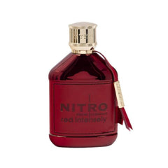 Dumont Nitro Rojo, detalle de etiqueta, uso versátil para momentos íntimos.