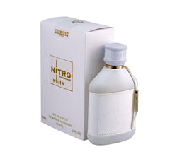 Dumont Nitro White frasco blanco minimalista para uso diario