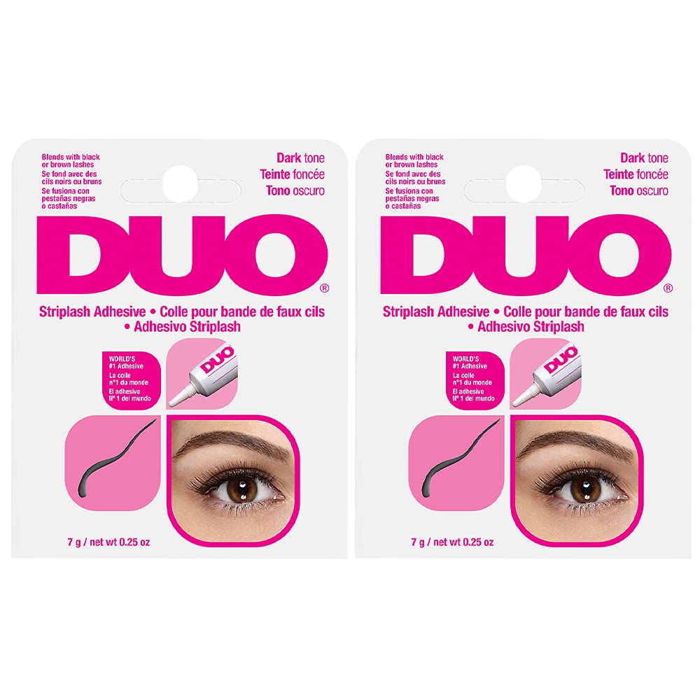 DUO pegamento para pestañas oscuro facilita la aplicación rápida y un acabado negro duradero.