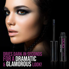 DUO Quick-Set pegamento oscuro para pestañas, aplicador de silicona para mayor control.