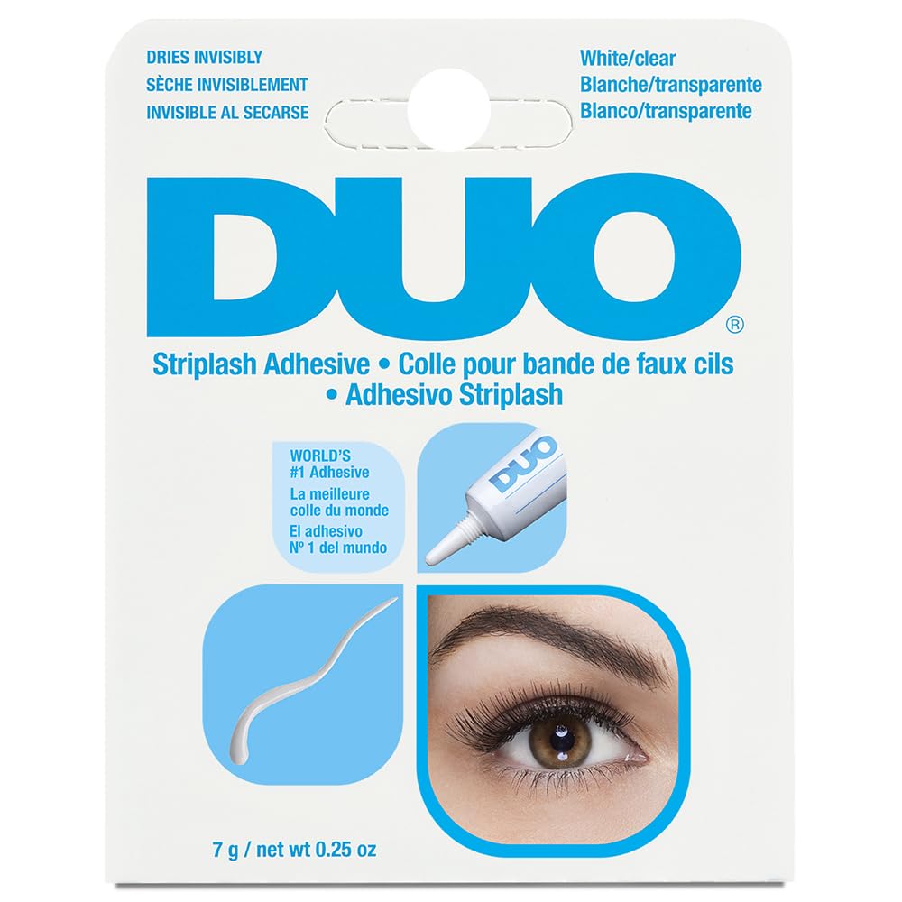 DUO Adhesivo para Pestañas en Tira, aplicación limpia para pestañas postizas con acabado natural