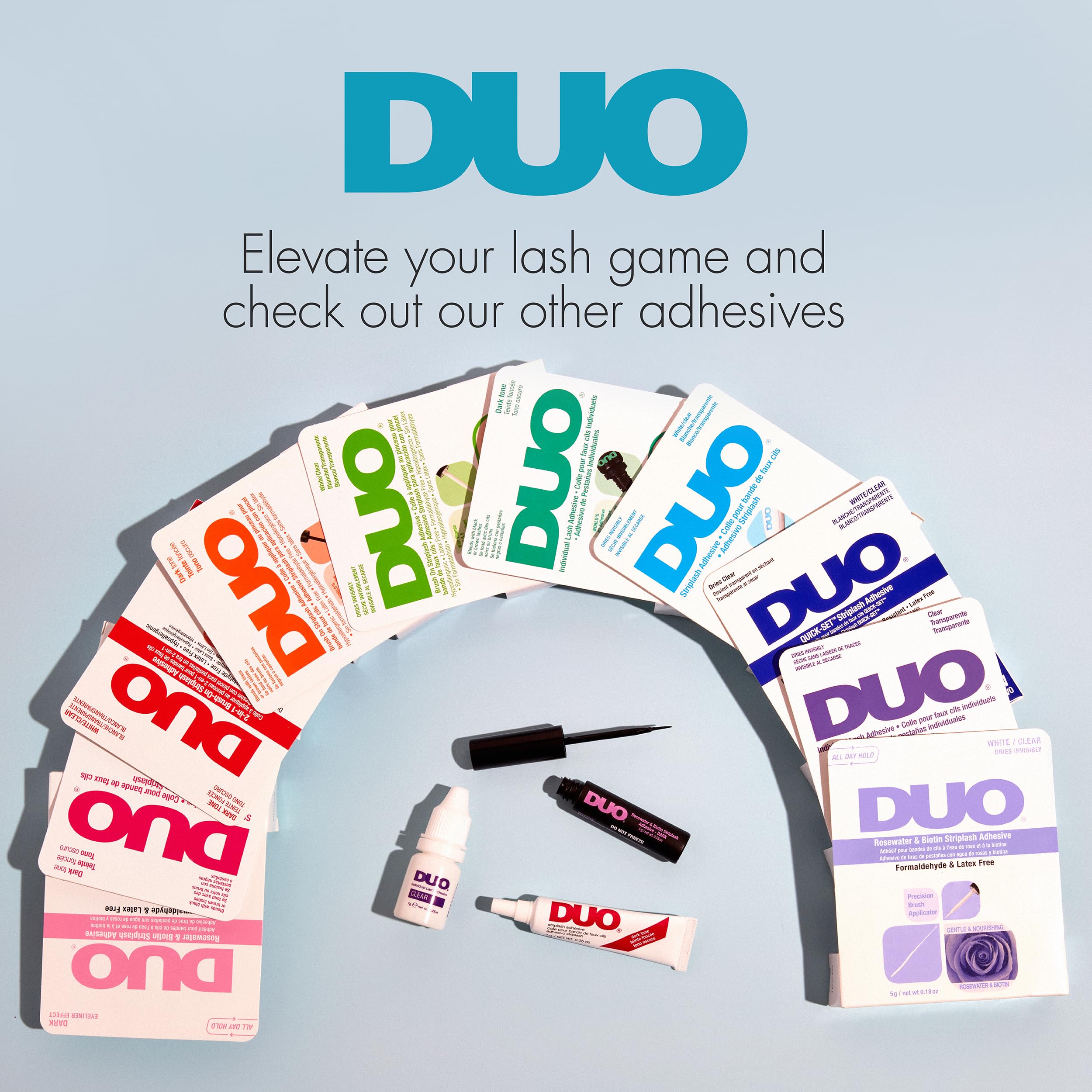 DUO Underlash Bond and Seal funciona con tiras racimos o individuales.