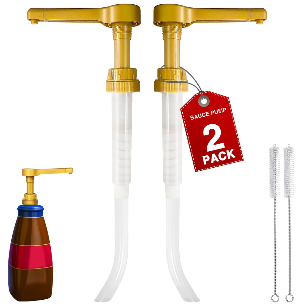 DupakSYS bomba de salsa dorada para botella 64 oz, control de porciones.