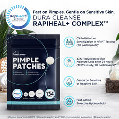 Parche Dura Cleanse para cara, tamaño mediano, cubre imperfecciones y reduce enrojecimiento.