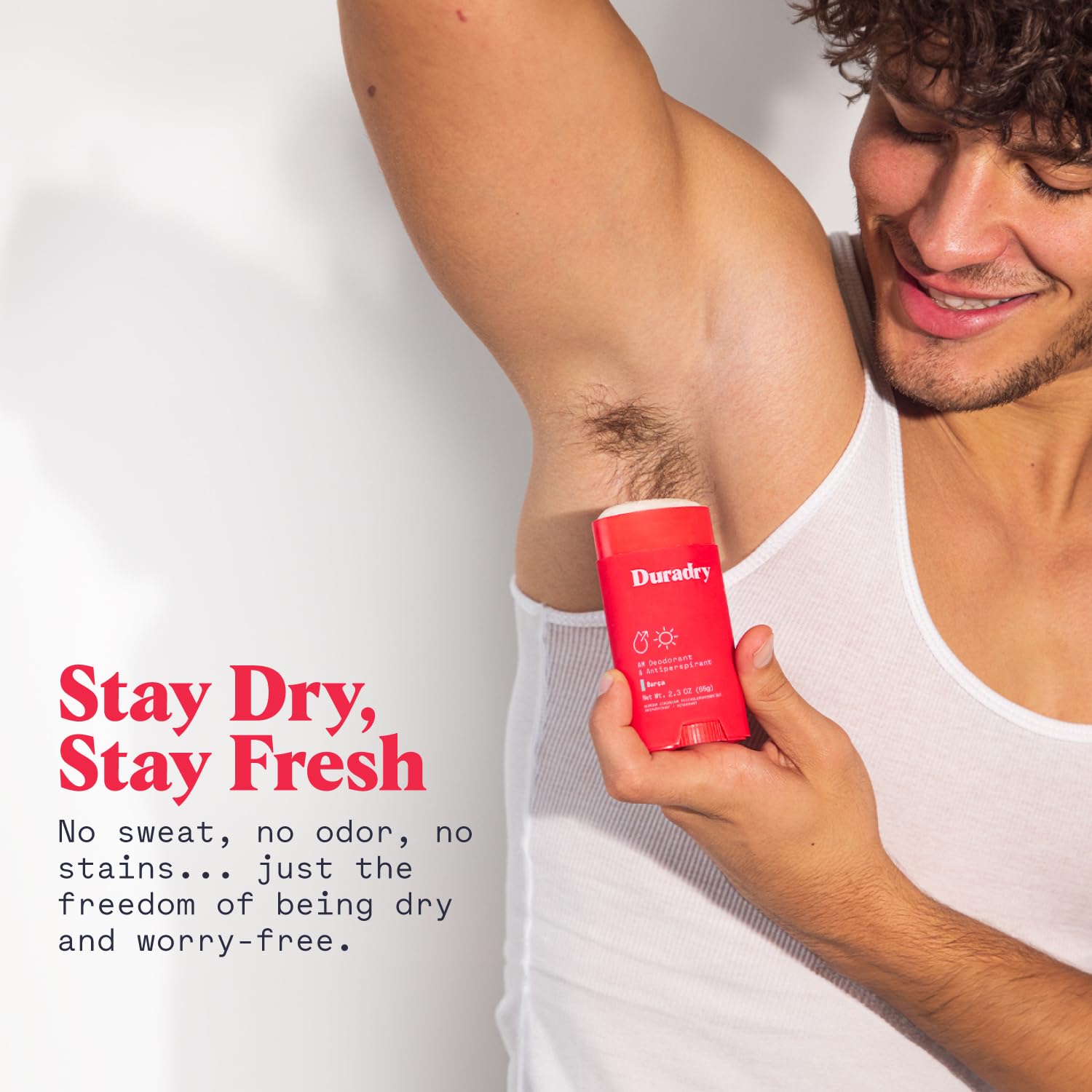 Duradry Antiperspirante Clínico, aplicación cremosa que se desliza fácilmente sobre la piel