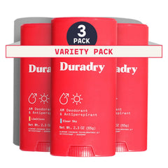 Pack triple de Desodorante Duradry para protección diaria.