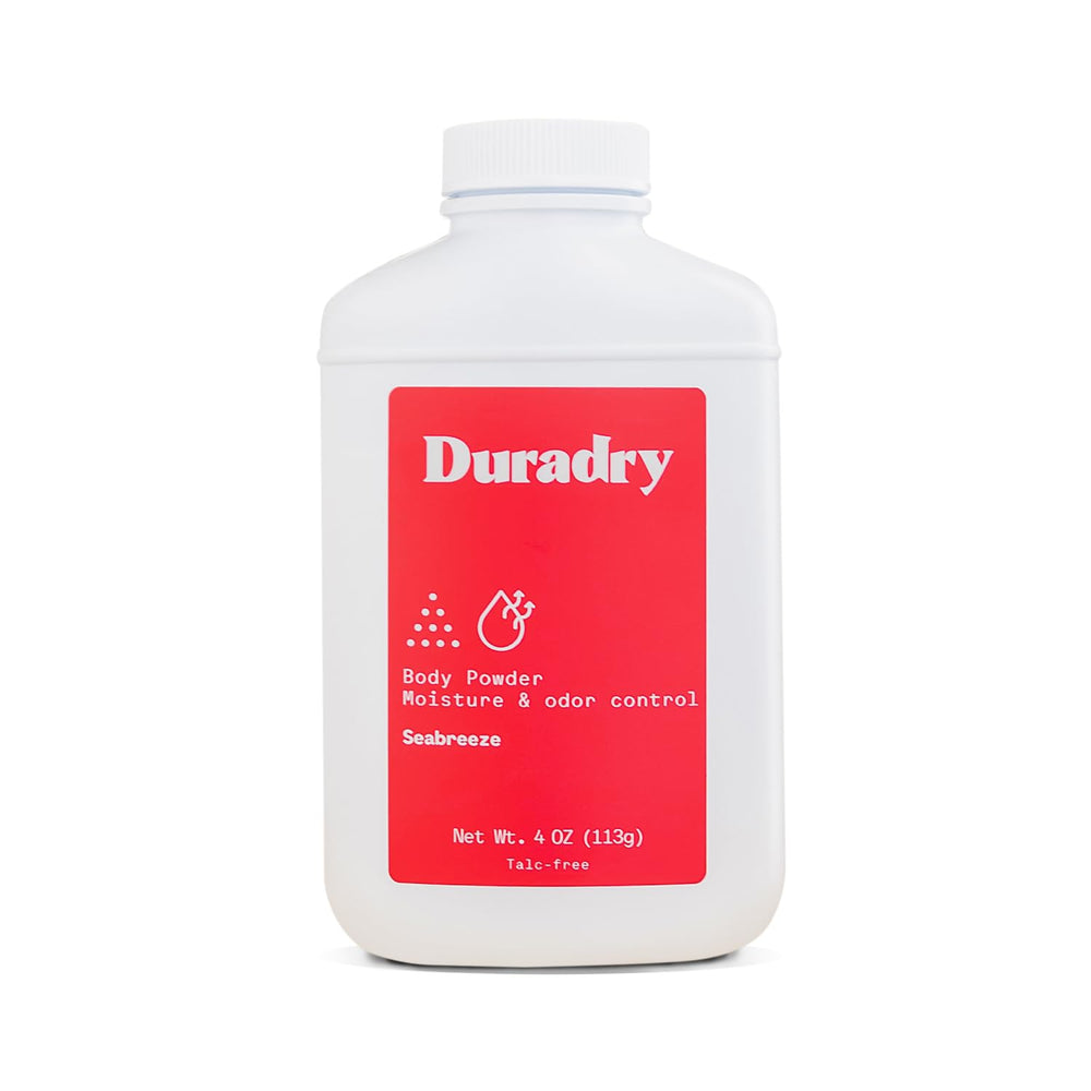 Duradry Seabreeze: envase frontal mostrando polvo para uso diario.