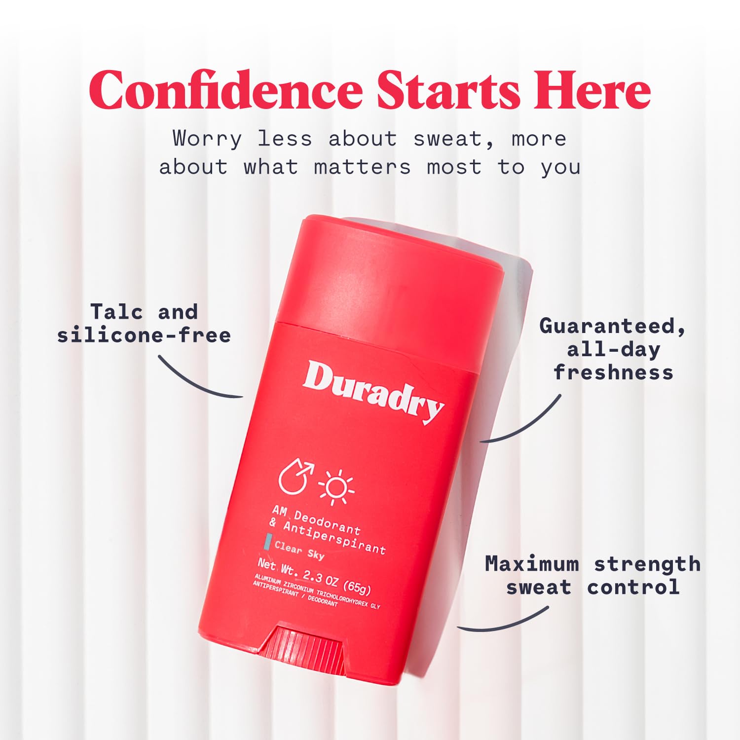 Duradry travel-size pack ready for on-the-go use.