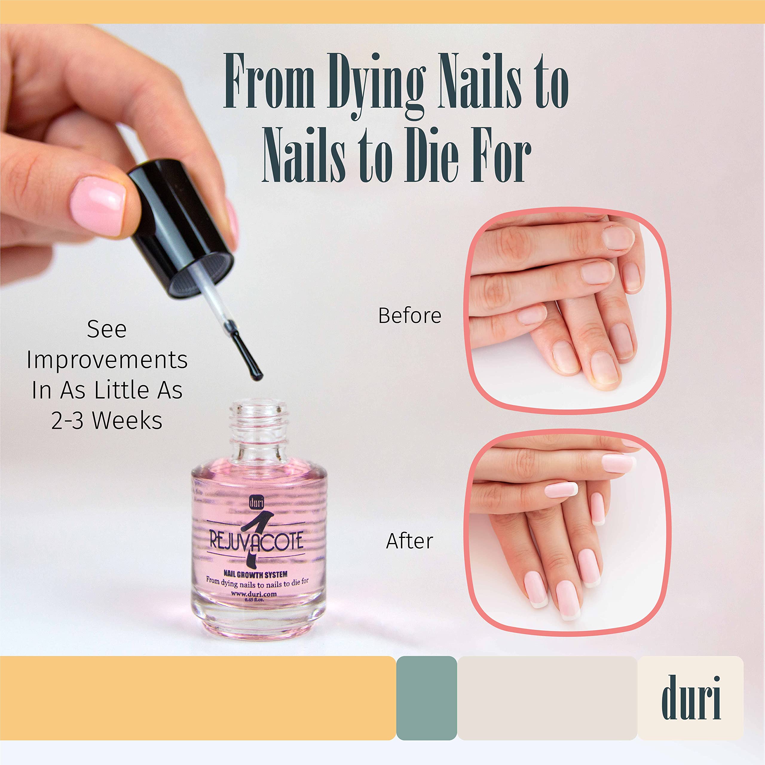 Rejuvacote1 de duri, sistema dos-en-uno para cuidado de uñas.