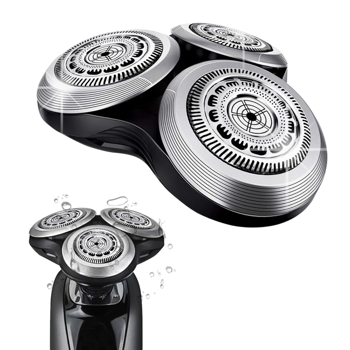 Durimi SH90 repuesto: cabezal rotatorio para Philips, mejora la experiencia de afeitado.