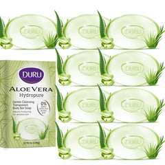Jabón en barra Duru transparente con Aloe Vera para piel sensible y humectación