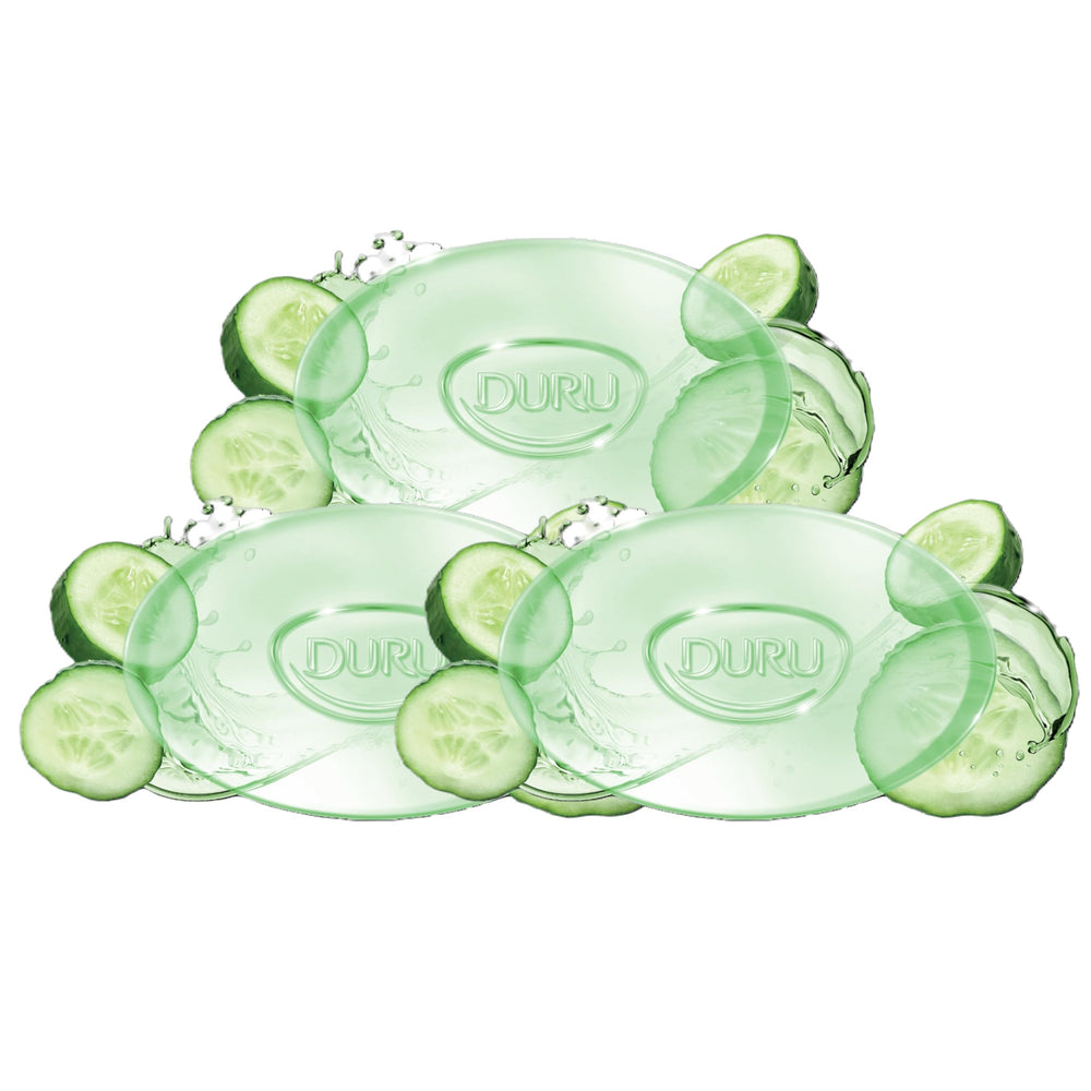 Jabón Duru con pepino, textura cremosa para hidratación diaria.