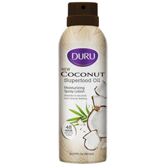 Duru loción hidratante coco en rociador, 48 horas de suavidad.