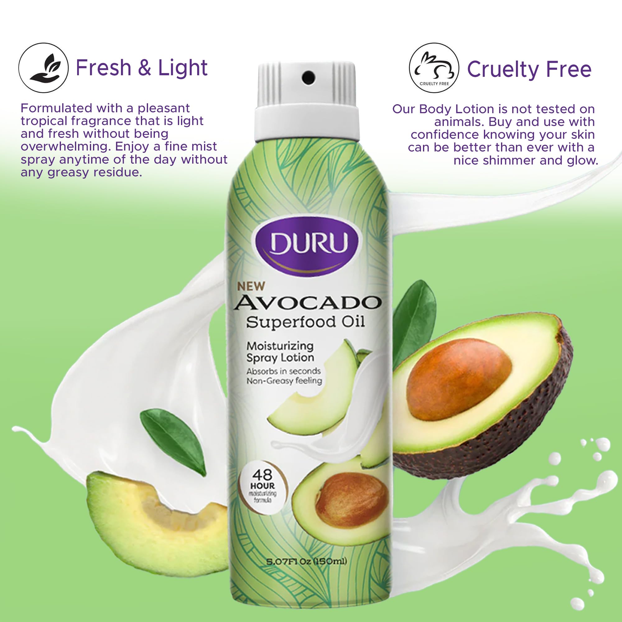 Duru Aguacate Loción adecuada para todo tipo de piel.