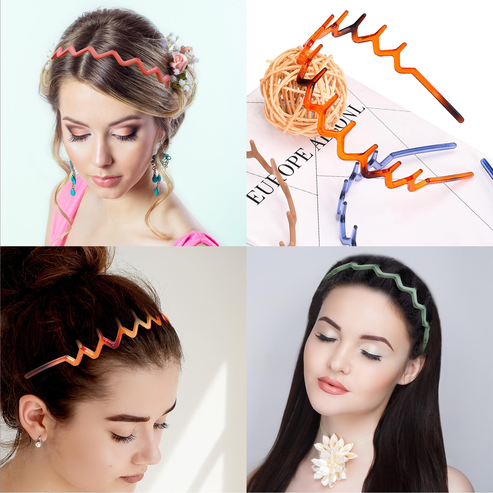 Diadema zigzag Duufin colores vivos para lucir en deporte y ocio.