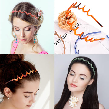 Diadema zigzag Duufin colores vivos para lucir en deporte y ocio.