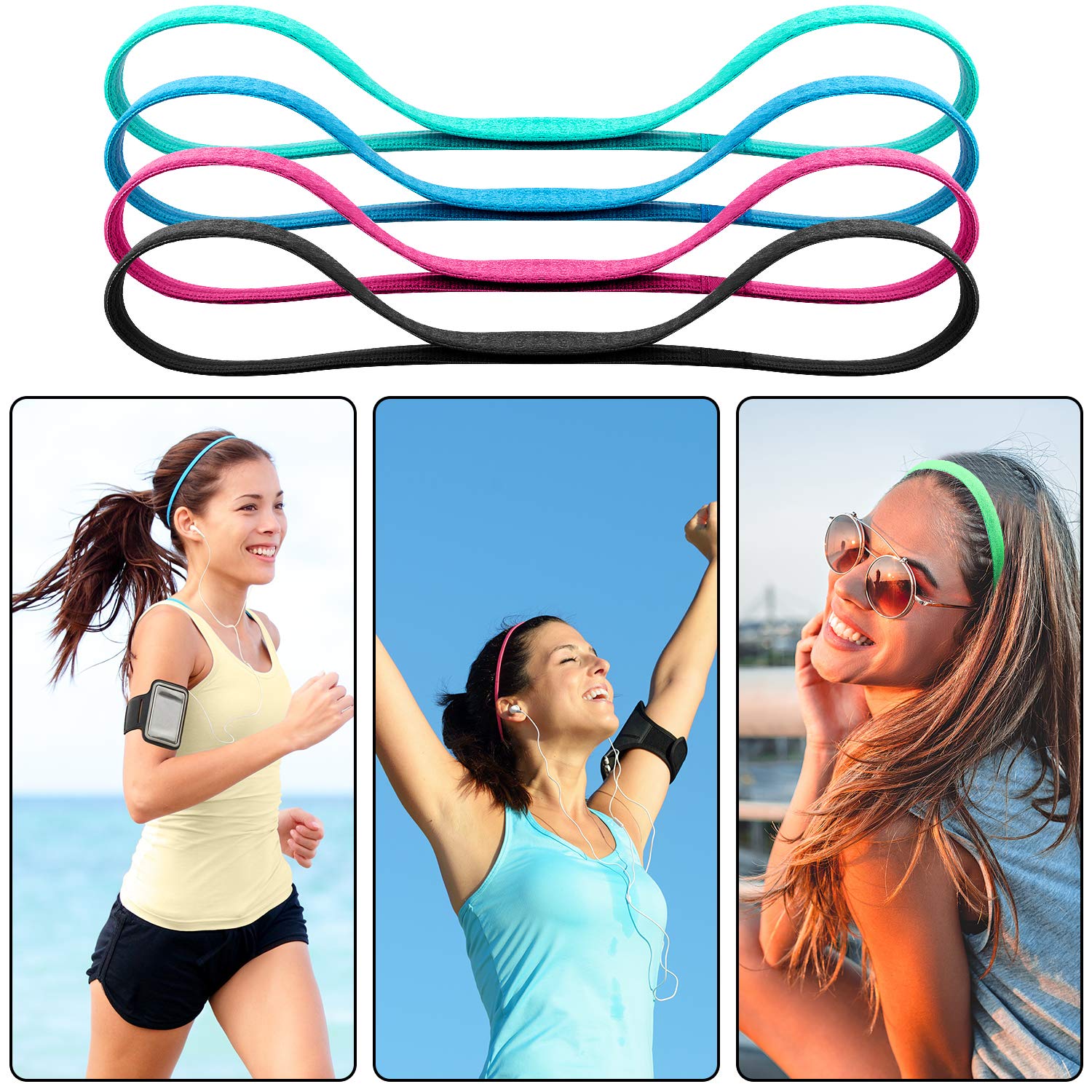 Diadema Duufin para mujeres y hombres, ideal para cardio.