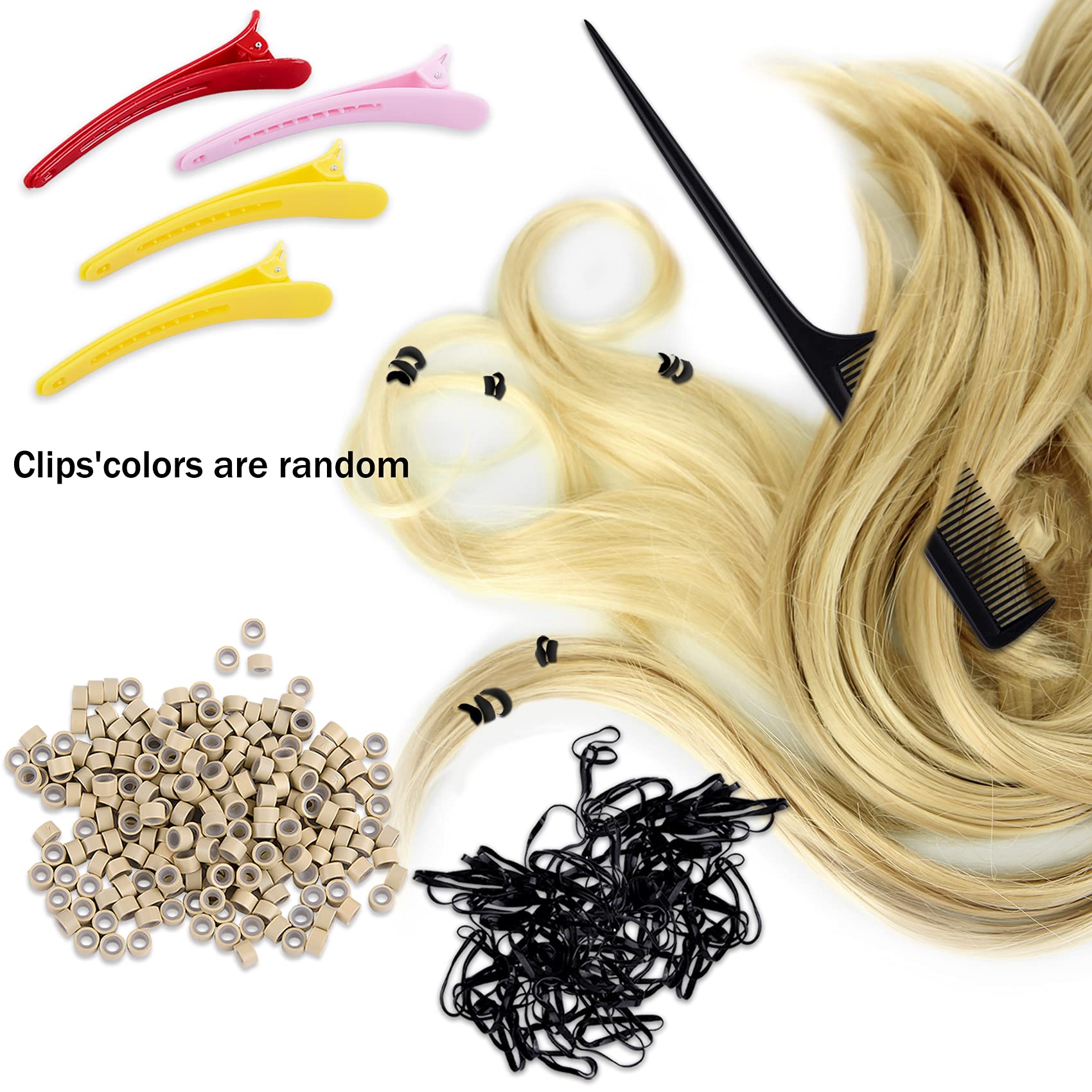 Duufin elasticos negros mini: correas elásticas discretas para fijar mechones.