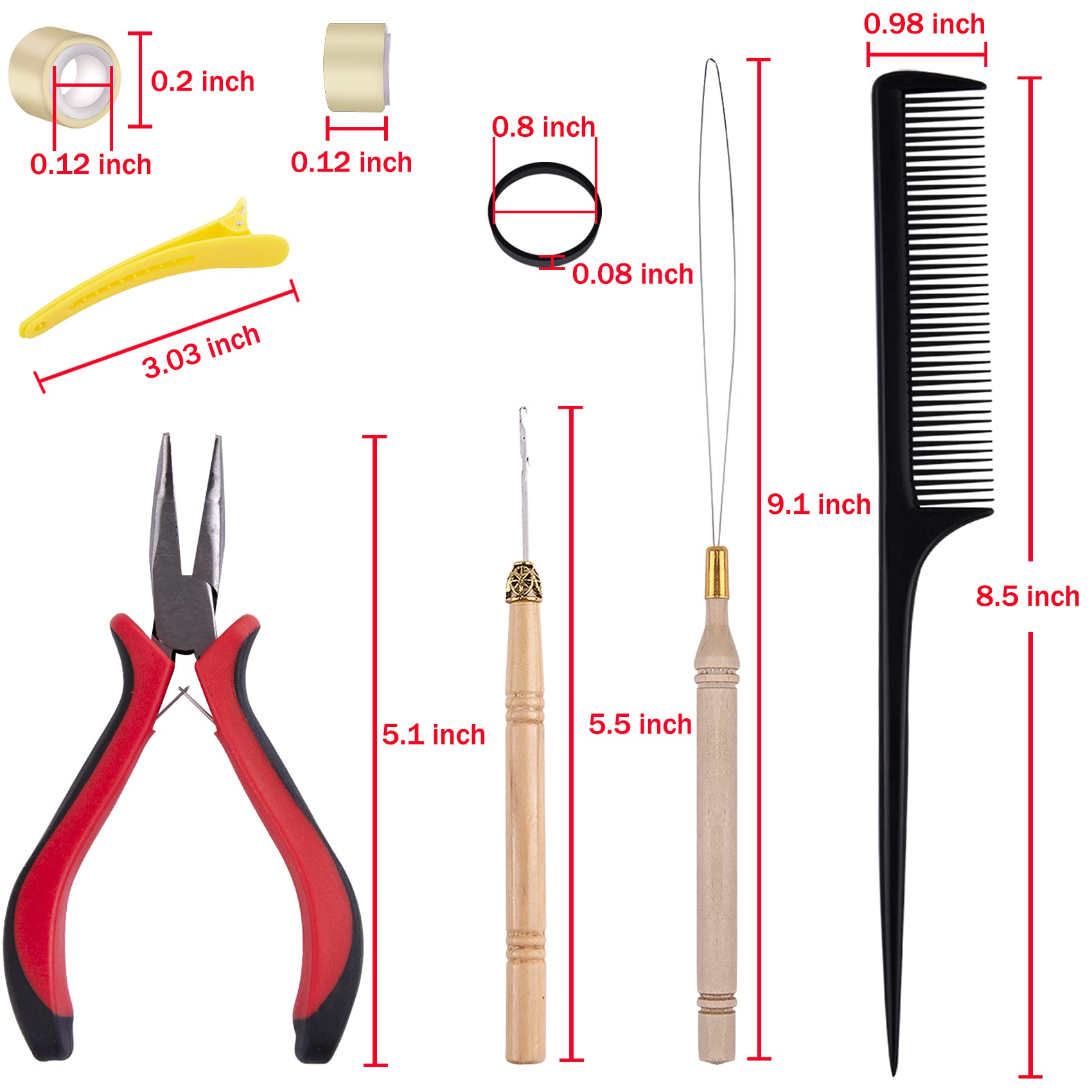 Duufin pinza-extensiones cuentas micro: manejo preciso para colocar anillos.