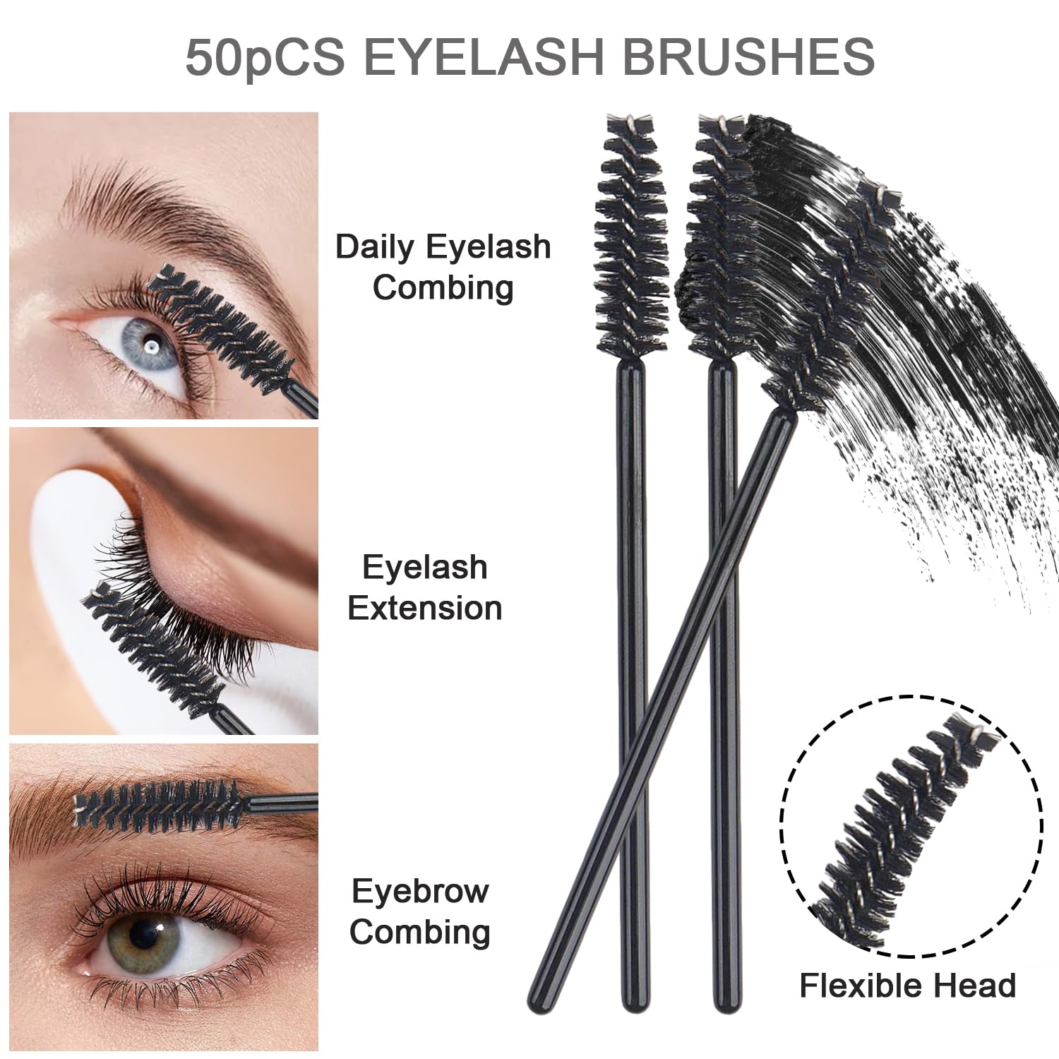 DWNDN aplicadores para cejas, definición precisa y acabado pulido.