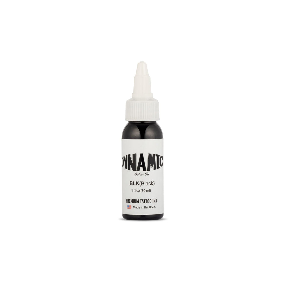 Dynamic Color Co tinta negra para tatuaje con flujo suave para delinear y sombrear.