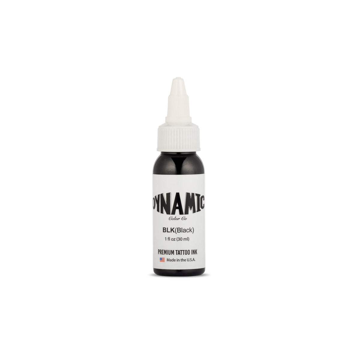 Dynamic Color Co tinta negra para tatuaje con flujo suave para delinear y sombrear.