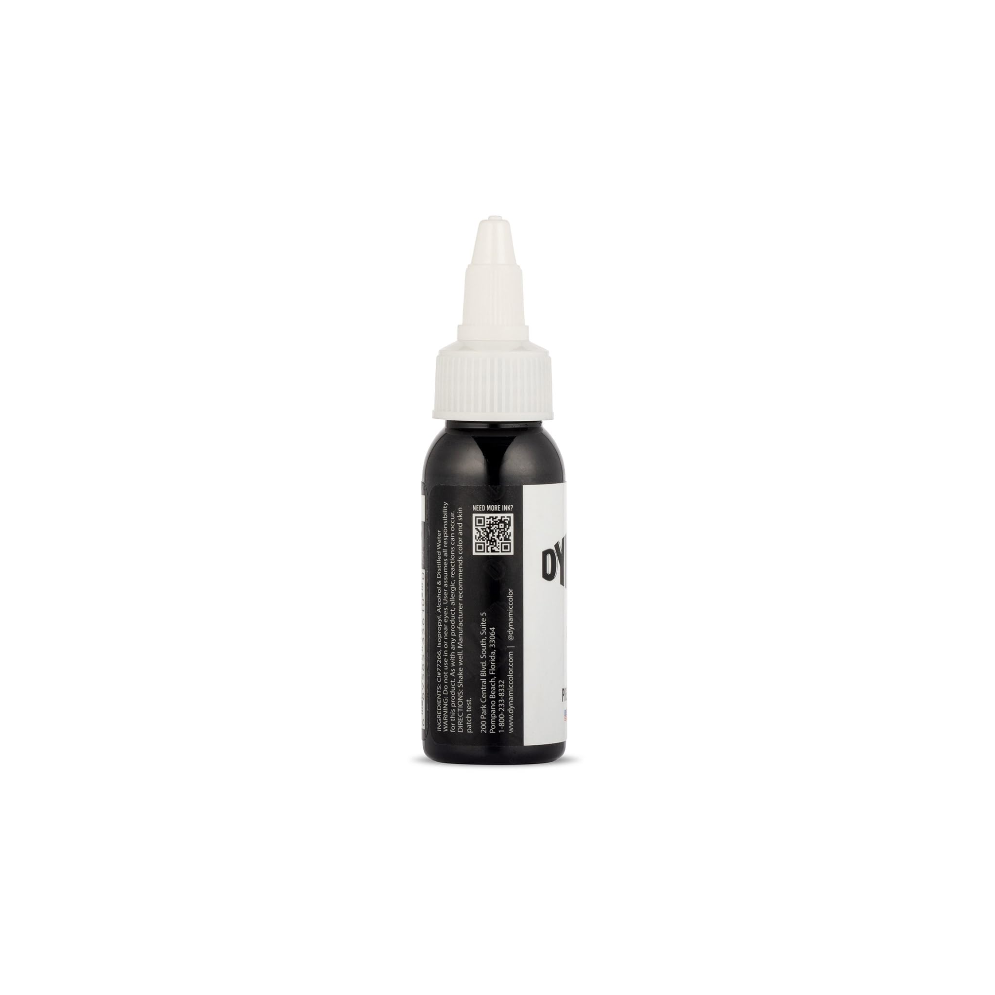 Dynamic Color Co tinta negra para tatuaje, frasco de 1 onza para uso diario.
